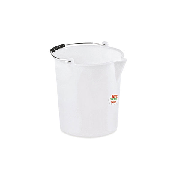 Bucket with Spout White 25x23cm 6L