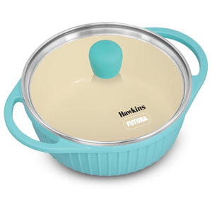 Hawkins Baby Casserole Aqua w/Lid IC 1.25L