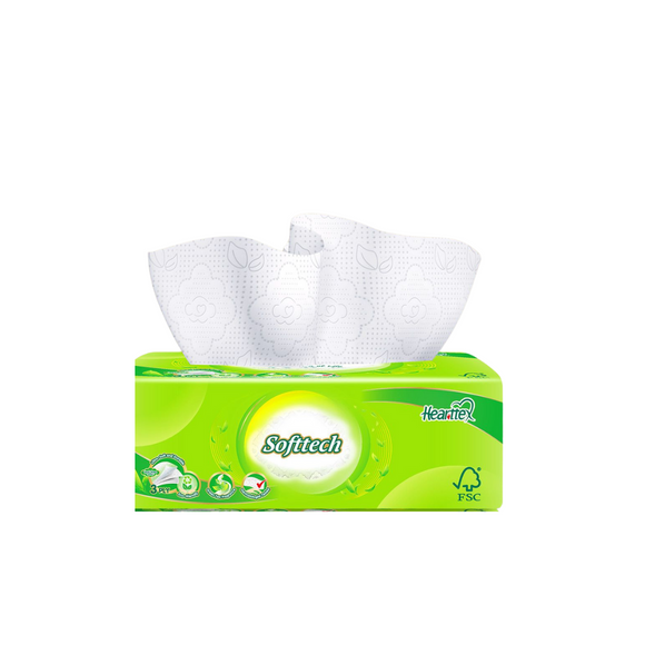 Hearttex Softtech Facial Tissue Pkt 3ply HKDT18078 78s