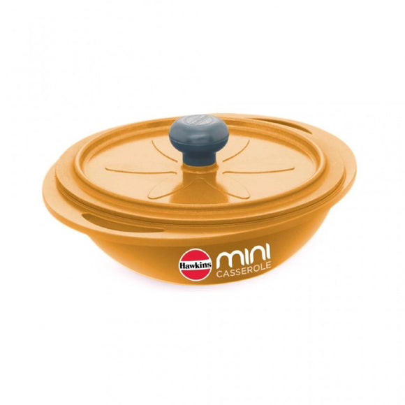 Hawkins Die-Cast Mini Casserole w/Lid Yellow, Round 0.75L