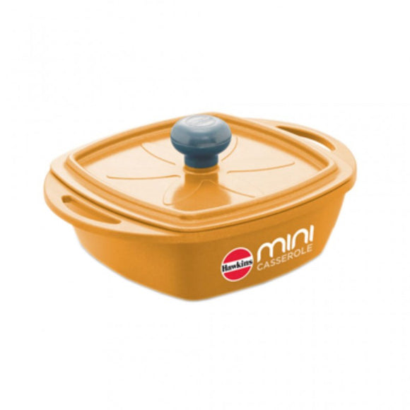 Hawkins Die-Cast Mini Casserole w/Lid Yellow, Square 0.75L