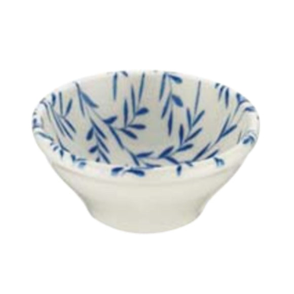 Kutahya Blue & White Leaf Patterned Small Bowl