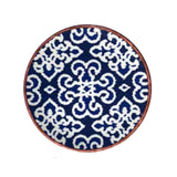 Kutahya Flat Plate- White & Blue Patterned