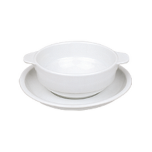 Gural Delta Consomme Cup Saucer 17CM White