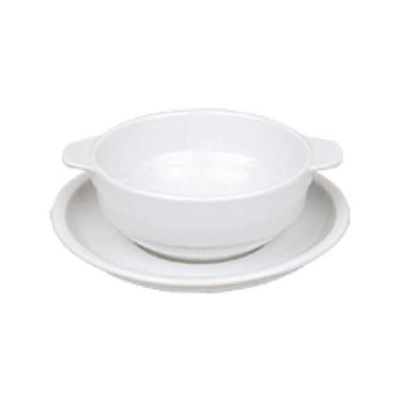 Gural Delta Consomme Cup Saucer 17CM White