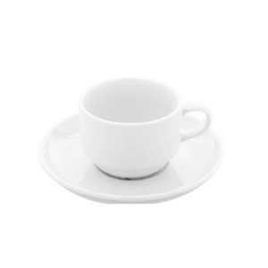 Gural EO Cup & Saucer White